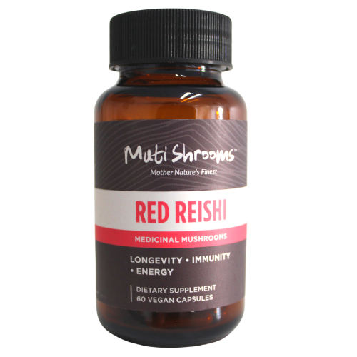 Red Reishi Medicinal Mushroom (60 vege caps) | Muti Shrooms