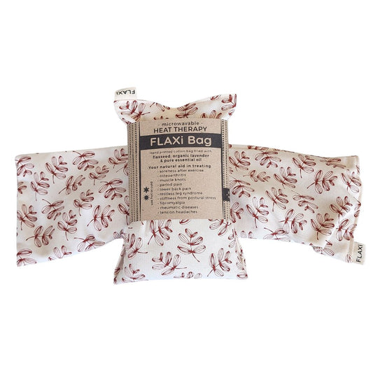 Flaxseed & Lavender Heat Therapy Bag (Maroon  Foliage) | FLAXi